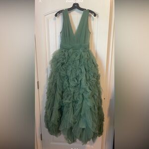 Anthropologie Mac Duggal Green Dress Size 6